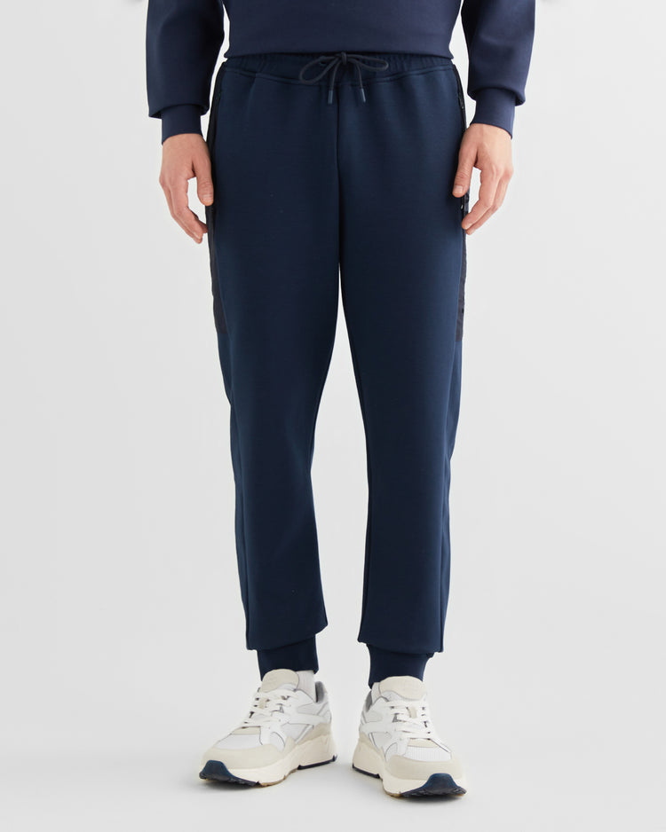 Spodnie dresowe męskie regular fit granatowe