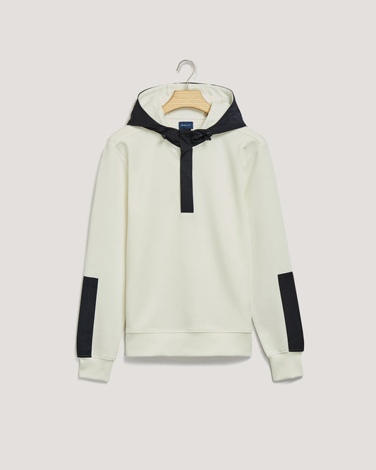 Bluza męska z kapturem kremowa