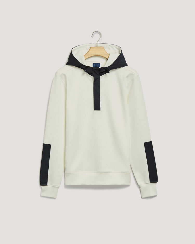 Bluza męska z kapturem kremowa