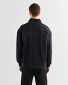 Bluza męska z zamkiem do połowy relaxed fit czarna