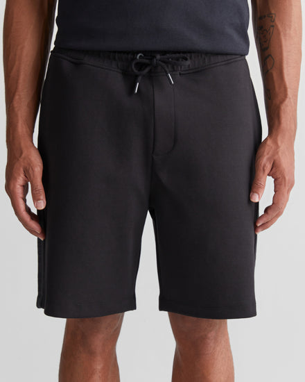 Szorty męskie z nadrukiem regular fit czarne