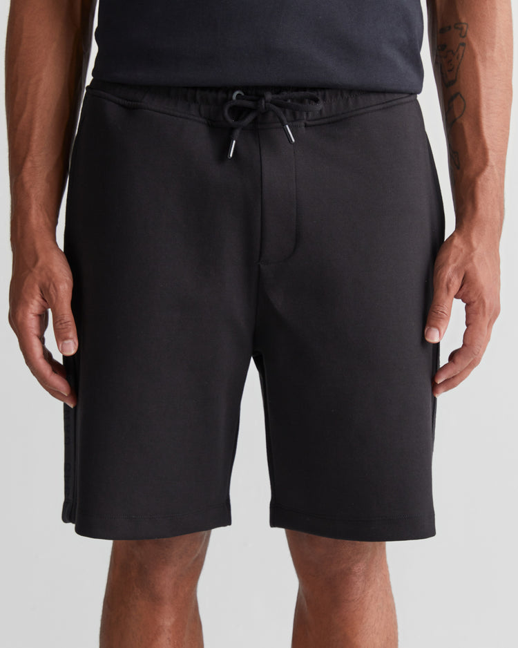 Szorty męskie z nadrukiem regular fit czarne