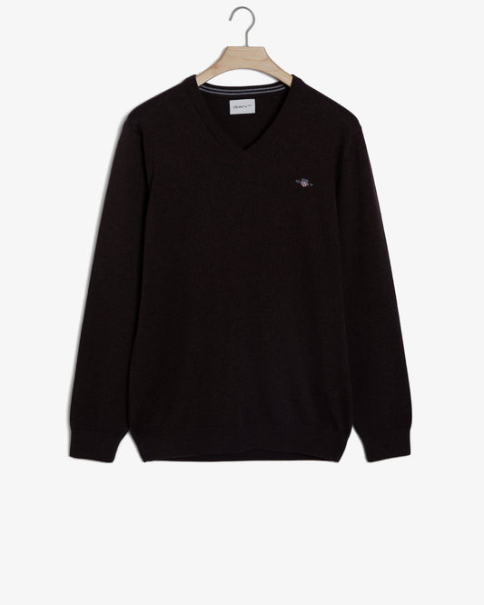 Klasyczny sweter bawełniany z dekoltem w kształcie litery V