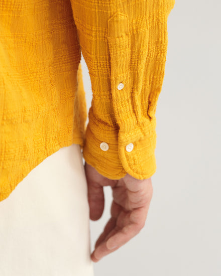 Bawełniana koszula męska w kratkę z długim rękawem relaxed fit