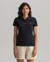 Polo damskie regular fit czarne