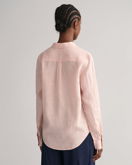 Koszula damska z długim rękawem regular fit pomarańczowa