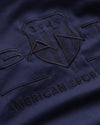 T-shirt męski z okrągłym dekoltem regular fit granatowy