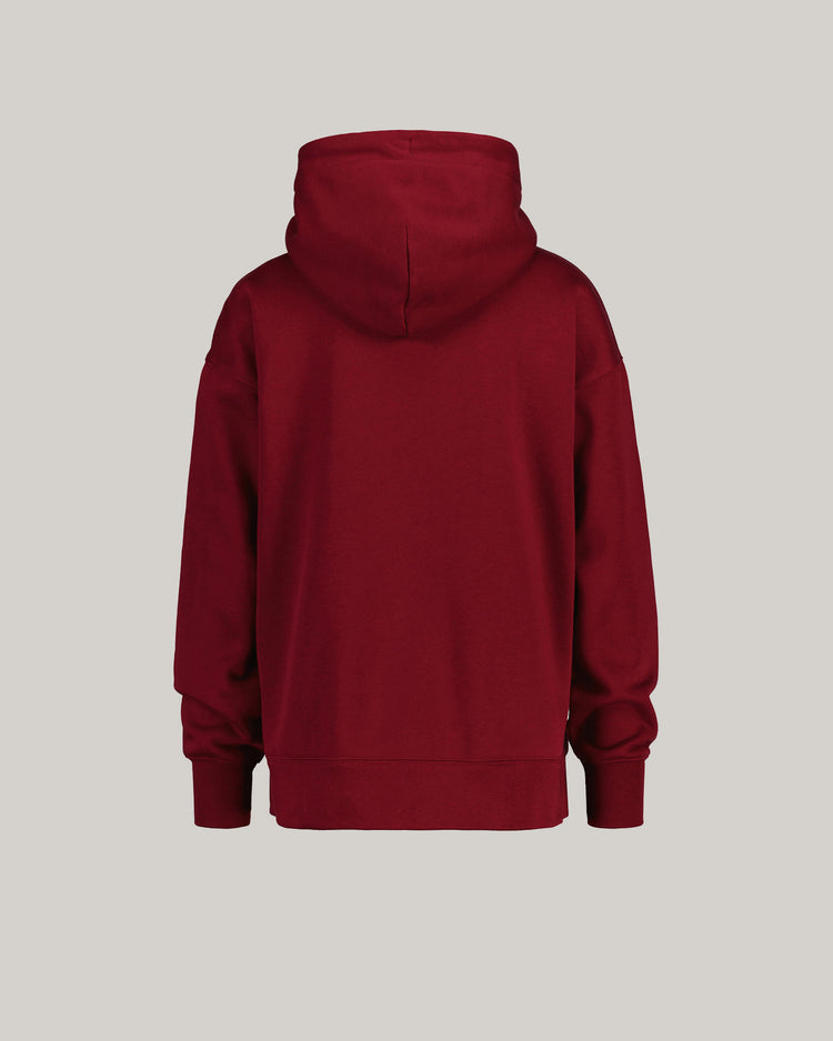 Bluza damska z nadrukiem z kapturem czerwona