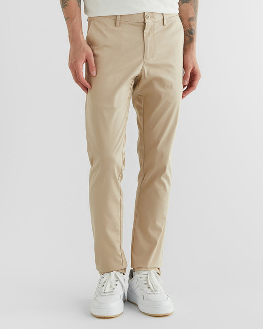 Spodnie męskie slim fit beżowe