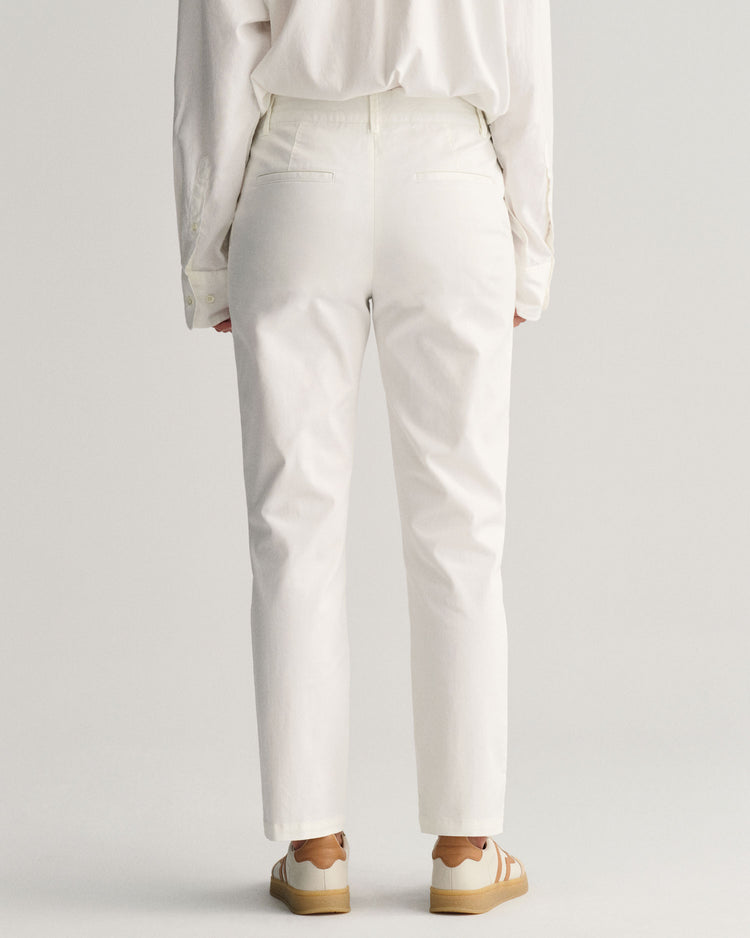 Spodnie damskie slim fit beżowe