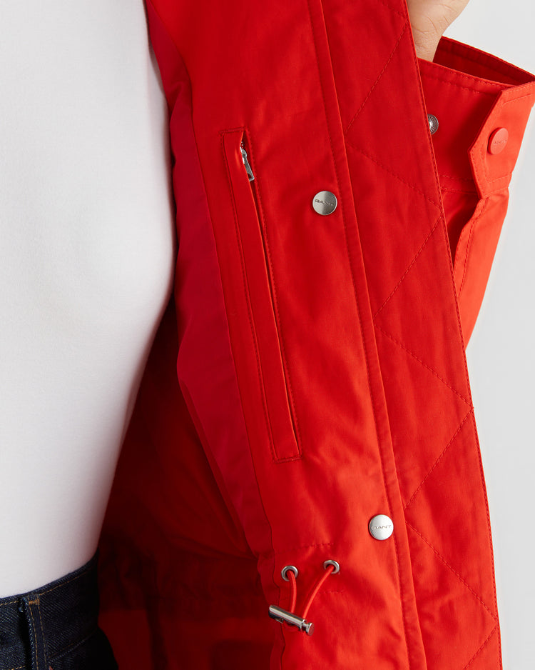 Kurtki damskie z kapturem relaxed fit pomarańczowe