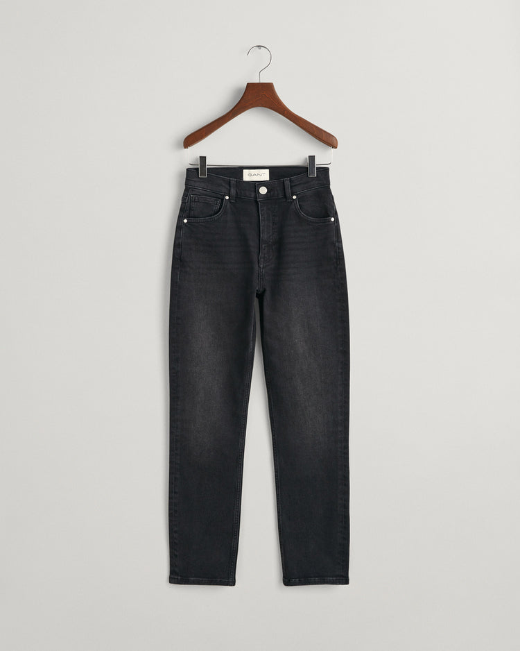 Spodnie jeansowe damskie slim fit czarne