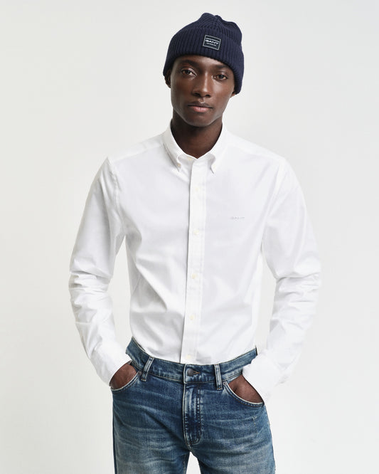 Koszula męska z długim rękawem regular fit biała