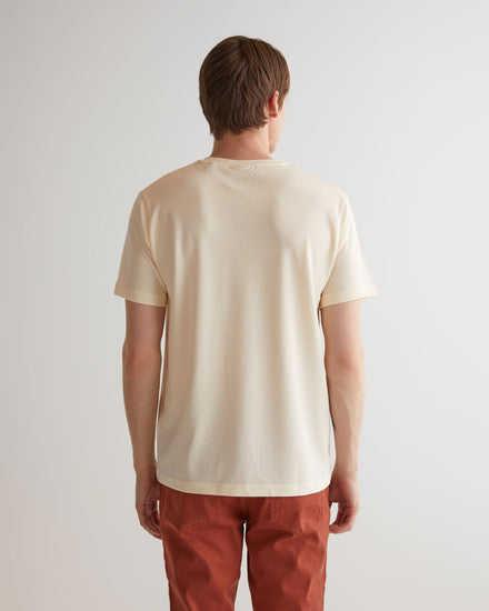 T-shirt z kieszenią z dekoltem C