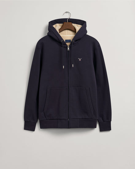 Męska granatowa bluza z kapturem regular fit
