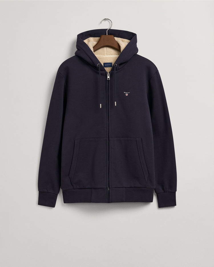 Męska granatowa bluza z kapturem regular fit
