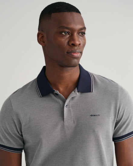 Bawełniana polo męska z krótkim rękawem i kołnierzykiem polo regular fit