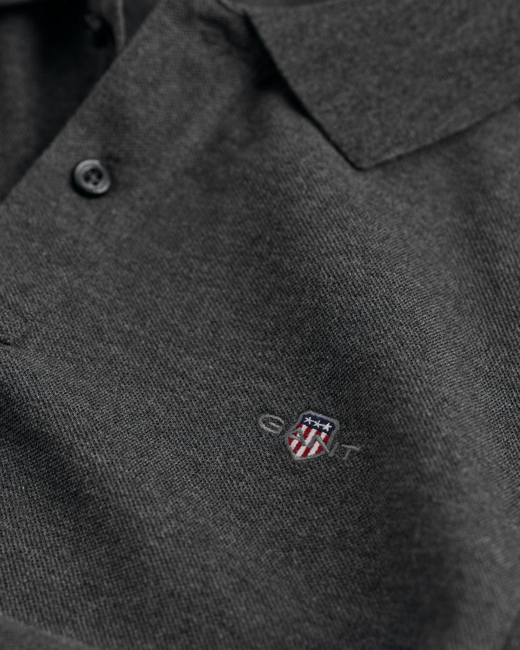 Koszulka polo męska regular fit szara