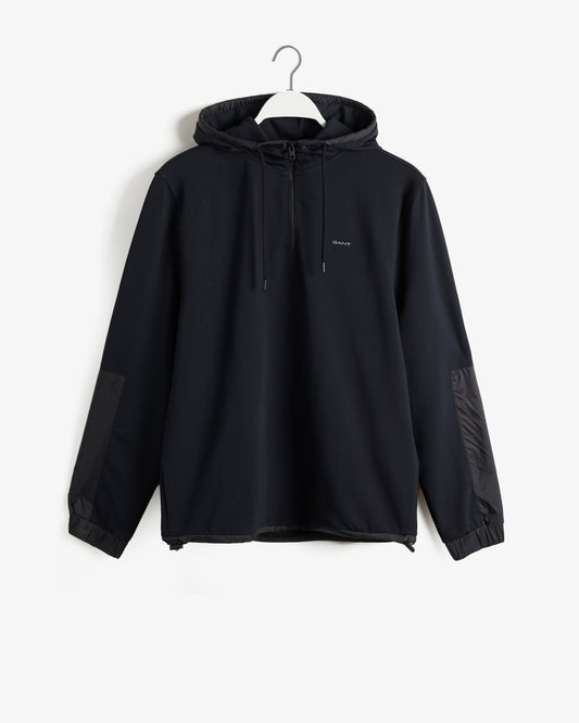 Bluza męska z zamkiem do połowy regular fit czarna