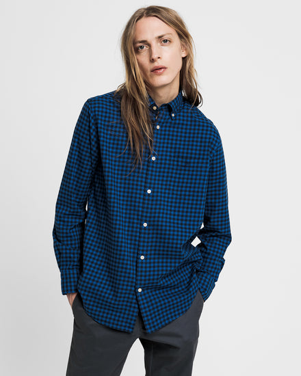 Męska koszula z diagonalu regular fit w kratę Buffalo Winter