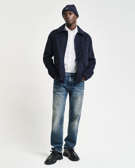 Koszula męska z długim rękawem regular fit biała