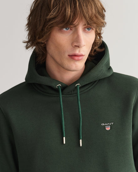 Męska zielona bluza z kapturem regular fit