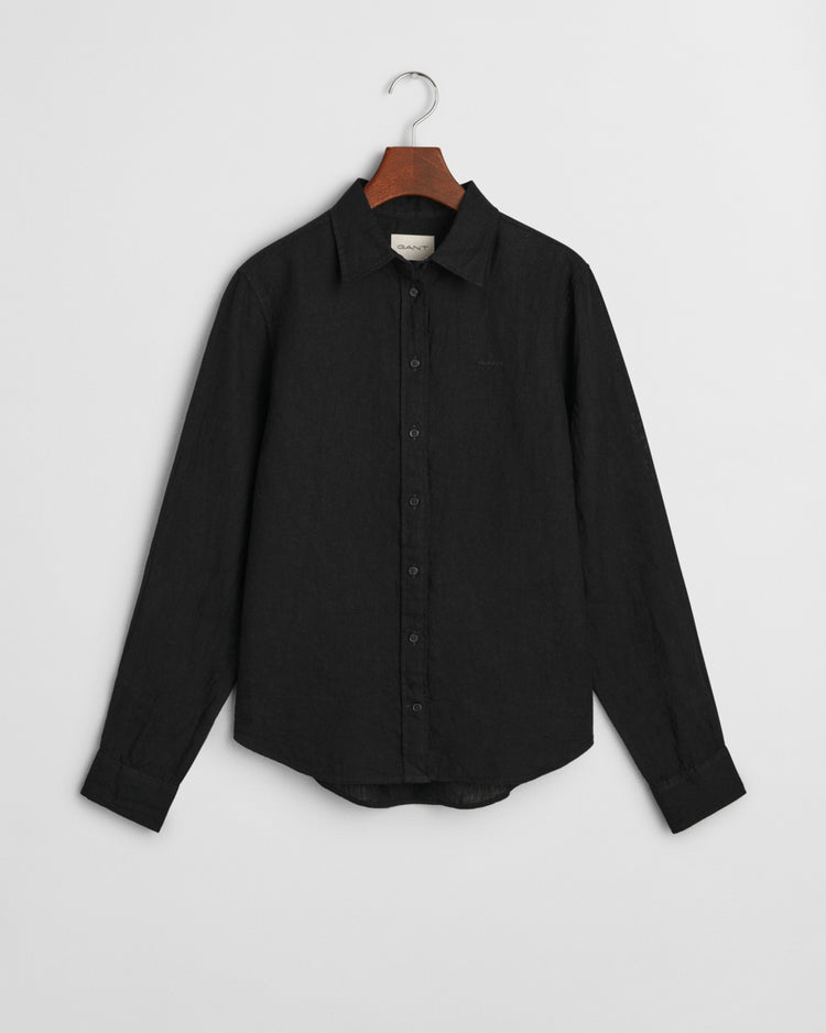 Koszula damska z długim rękawem regular fit czarna