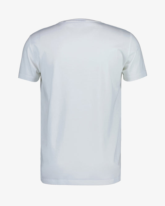 Bawełniany t-shirt męski z nadrukiem z okrągłym kołnierzykiem z krótkim rękawem slim fit