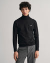 Sweter męski z golfem regular fit czarny