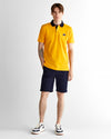 Męski żółty regular fit polo