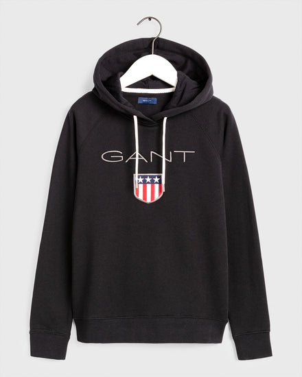 Bluza damska z kapturem regular fit czarna