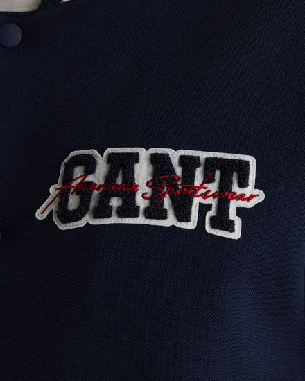 Kurtka męska z nadrukiem ze stójką z długim rękawem regular fit