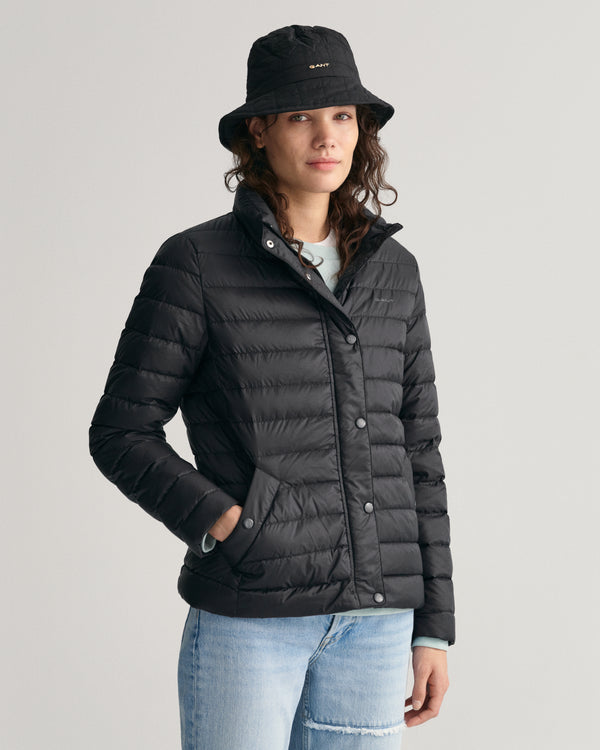 Kurtka damska ze stójką z długim rękawem regular fit czarna