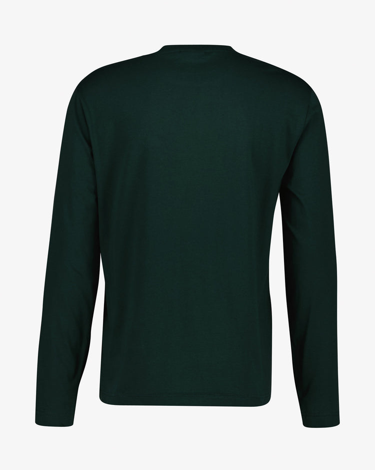 Koszulka męska z długim rękawem z okrągłym kołnierzykiem regular fit