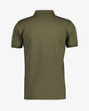 Polo męskie z nadrukiem slim fit zielone