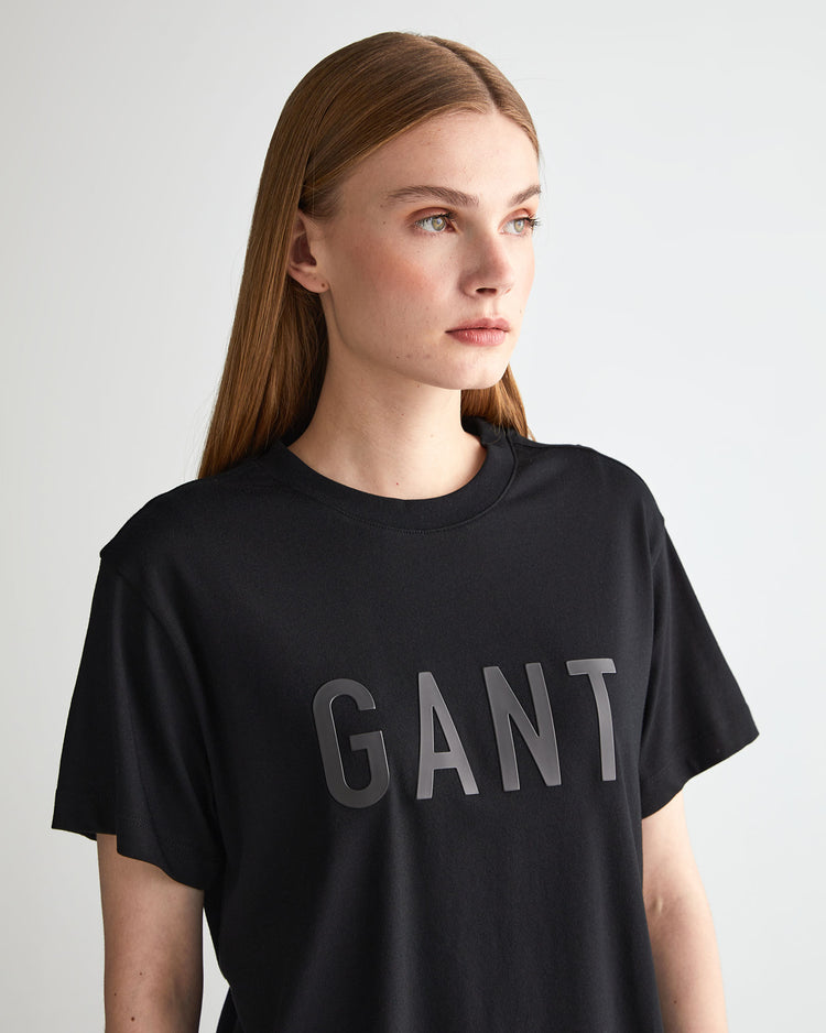 Techniczna koszulka graficzna cropped