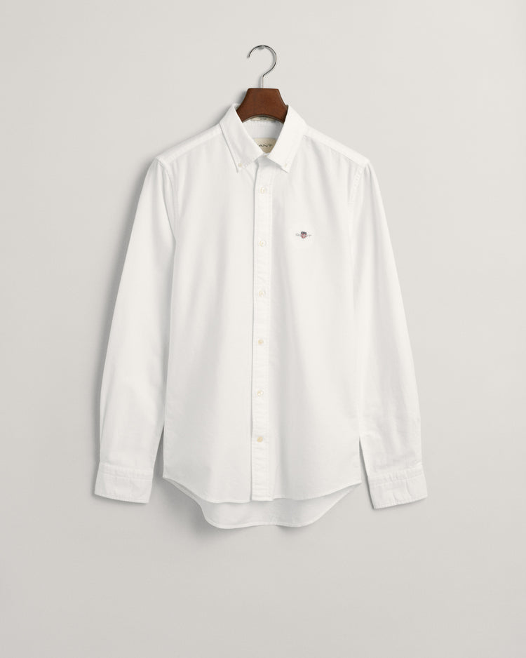 Koszula męska z długim rękawem slim fit biała