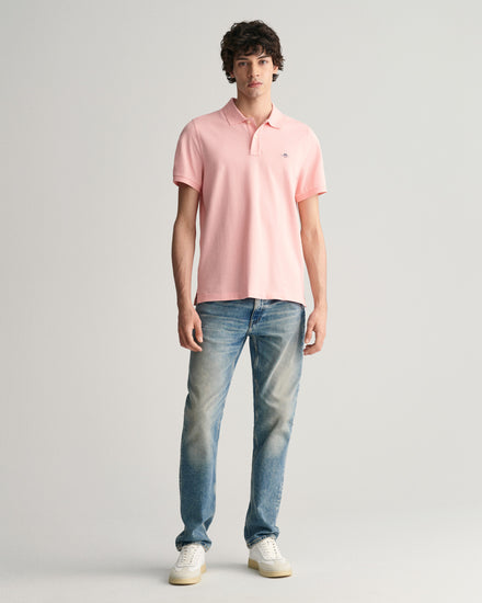 Bawełniana polo męska z krótkim rękawem regular fit