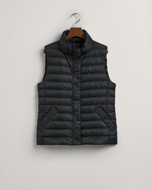 Bezrękawnik damski z zamkiem slim fit czarny