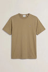 T-shirt Shield męski regular fit beżowy