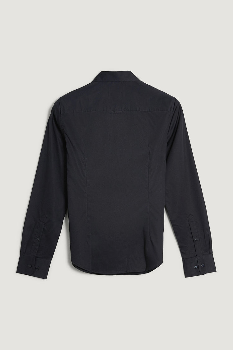 Satynowa koszula damska slim fit czarna