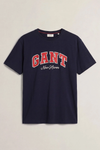 T-shirt męski z nadrukiem granatowy