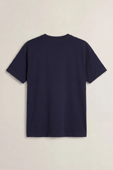 T-shirt męski z nadrukiem granatowy