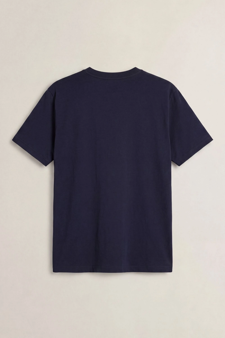 T-shirt męski z nadrukiem granatowy