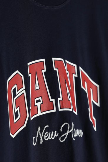 T-shirt męski z nadrukiem granatowy