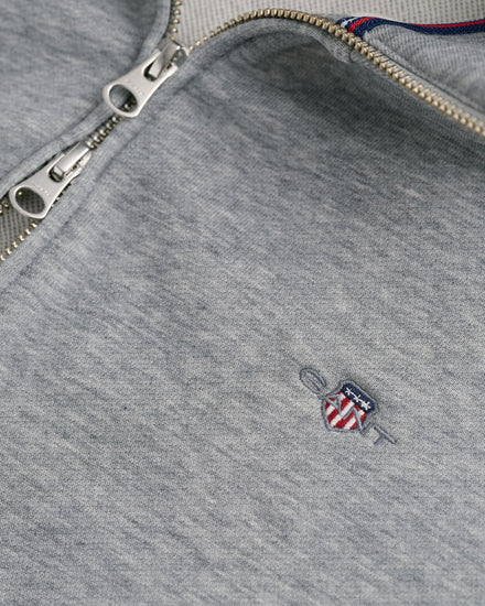 Bluza męska z zamkiem regular fit szara