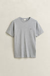 T-shirt męski z okrągłym dekoltem regular fit szary