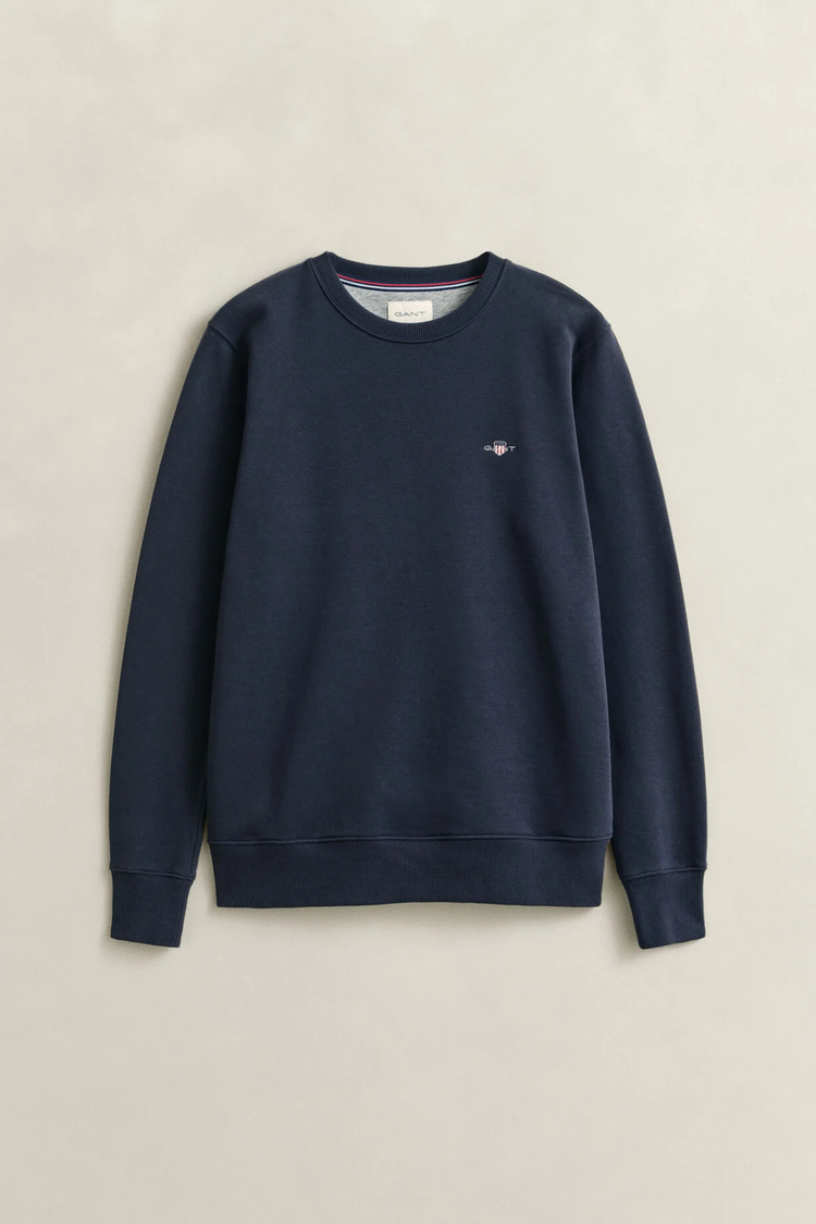 Bluza męska z okrągłym dekoltem regular fit granatowa