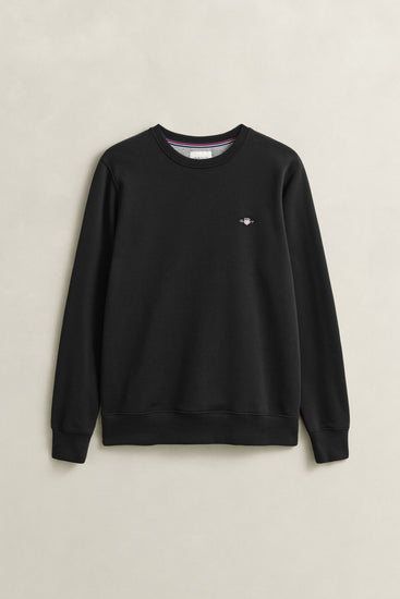 Bluza męska z okrągłym dekoltem regular fit czarna