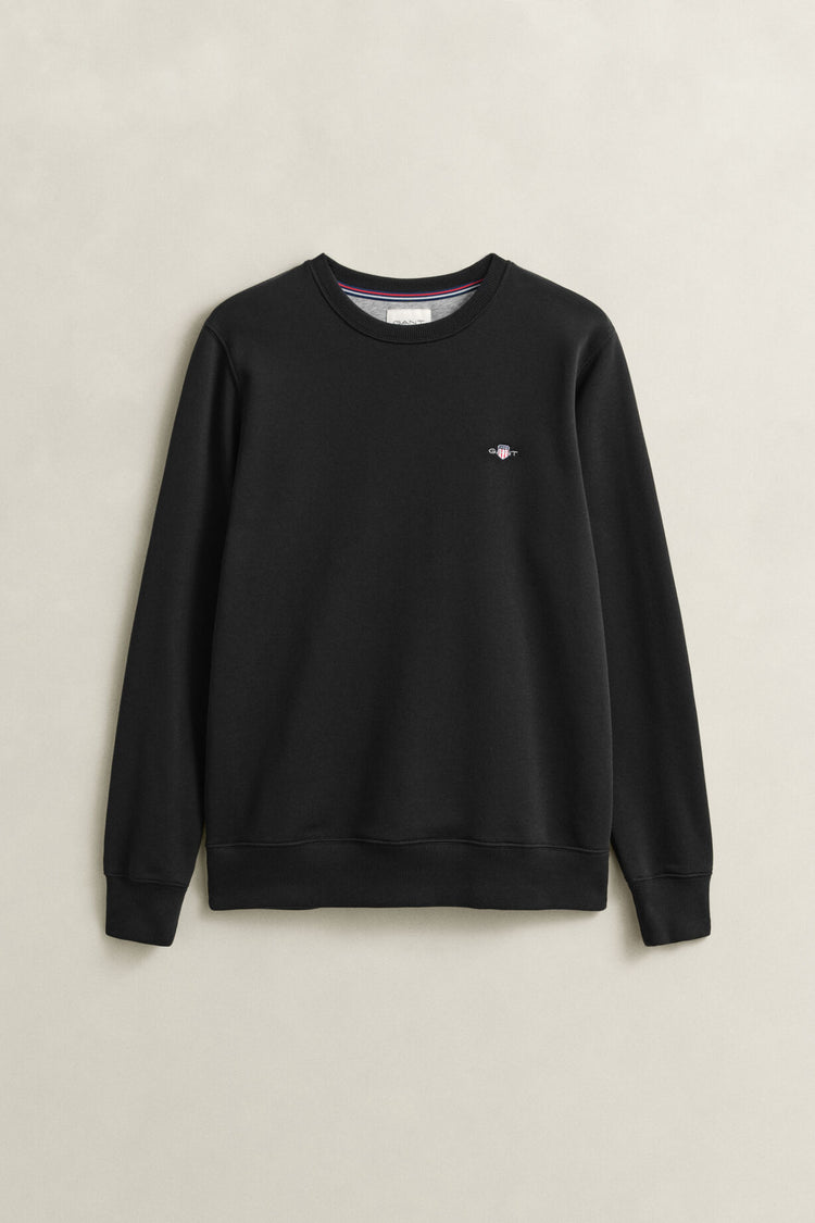 Bluza męska z okrągłym dekoltem regular fit czarna
